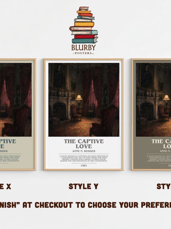 The captive love bookish print in frame leaning in hallway – romance wall art