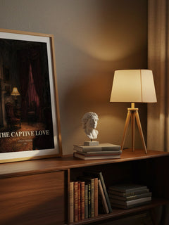 The captive love watercolour print on bookshelf – Anne N. Reisser fan gift