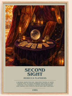 Second Sight bookish book poster by Rebecca Flanders – framed literary art print