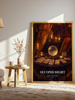 Second Sight watercolour print in frame leaning in hallway – romance wall art