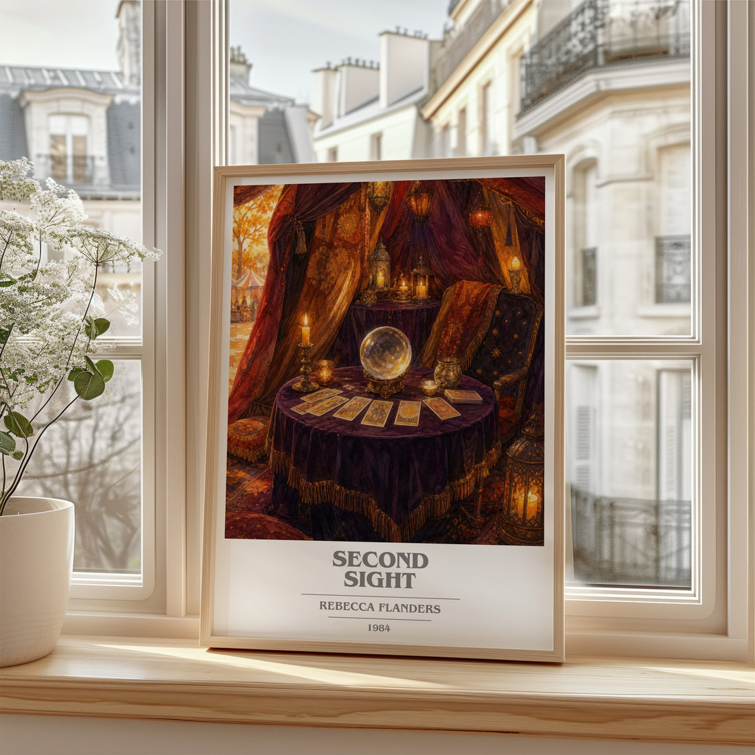 Second Sight book cover poster colour and style options – Rebecca Flanders book art