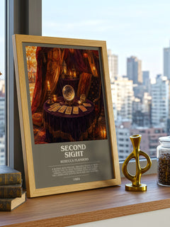 Second Sight bookish print framed by window – literary home decor