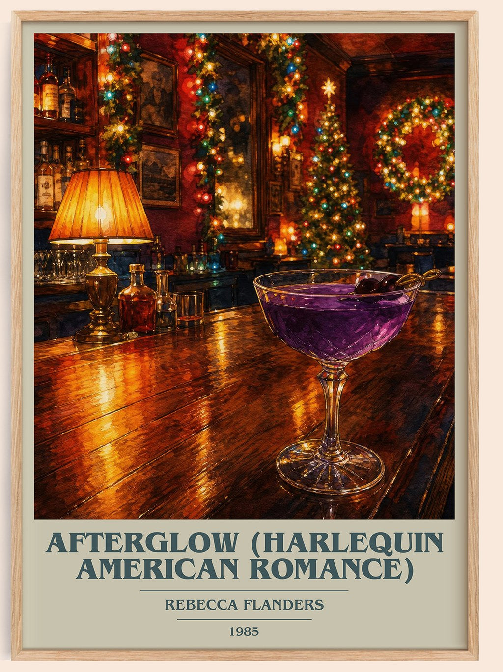 Afterglow (Harlequin American Romance) book cover book poster by Rebecca Flanders – framed literary art print
