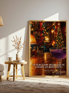 Afterglow (Harlequin American Romance) watercolour print in frame leaning in hallway – romance wall art