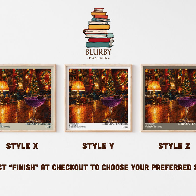 Afterglow (Harlequin American Romance) literary print in frame leaning in hallway – romance wall art