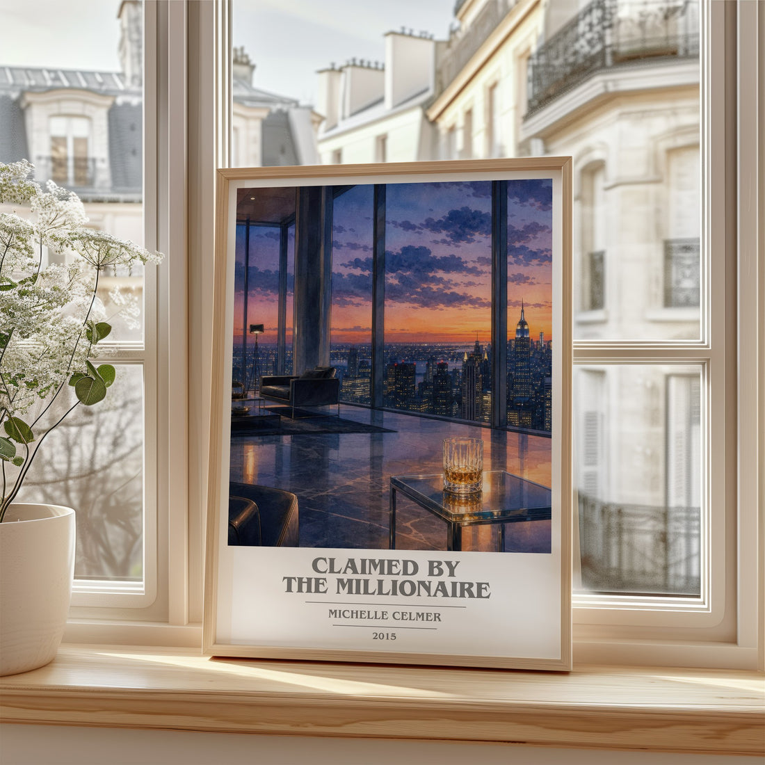 Claimed by the Millionaire book cover poster colour and style options – Michelle Celmer book art