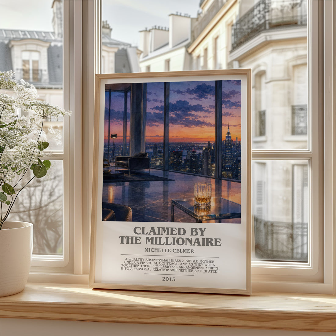 Claimed by the Millionaire bookish poster colour and style options – Michelle Celmer book art