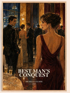 Best Man's Conquest watercolour book poster by Michelle Celmer – framed literary art print