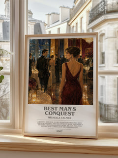 Best Man's Conquest bookish poster colour and style options – Michelle Celmer book art