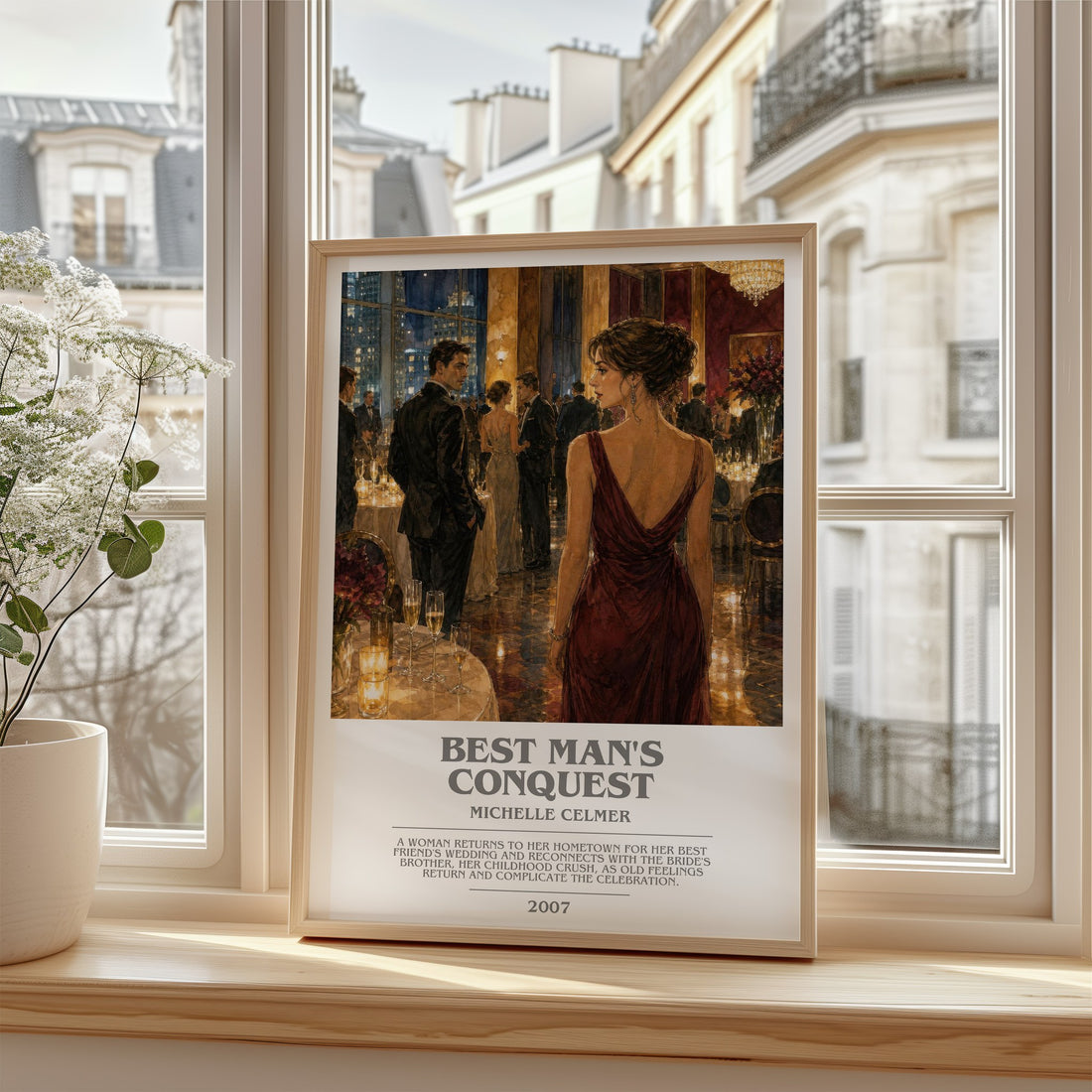 Best Man's Conquest bookish poster colour and style options – Michelle Celmer book art
