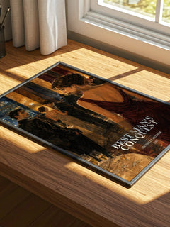 Best Man's Conquest watercolour book poster framed on wall – romance wall art