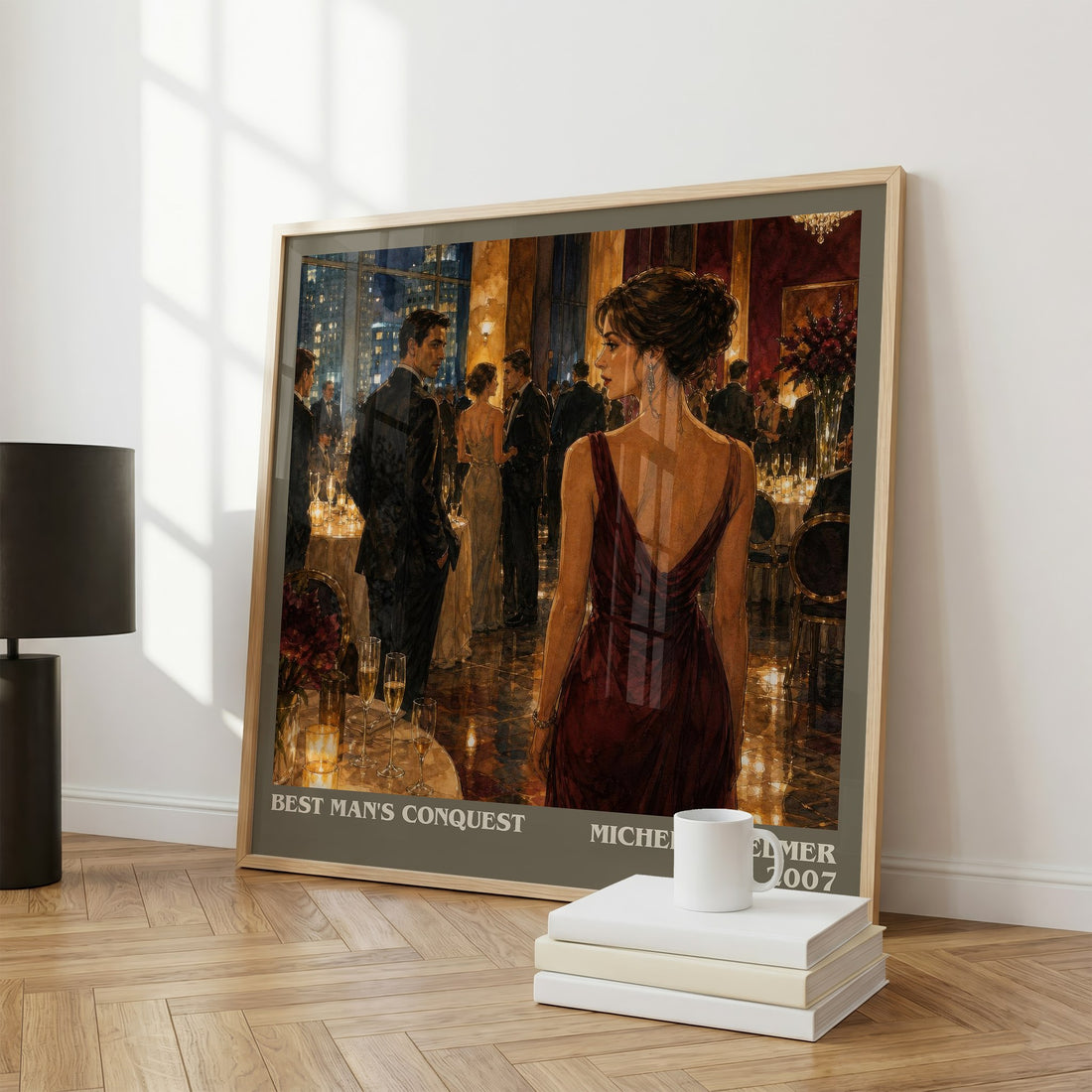 Best Man's Conquest literary print framed by window – literary home decor