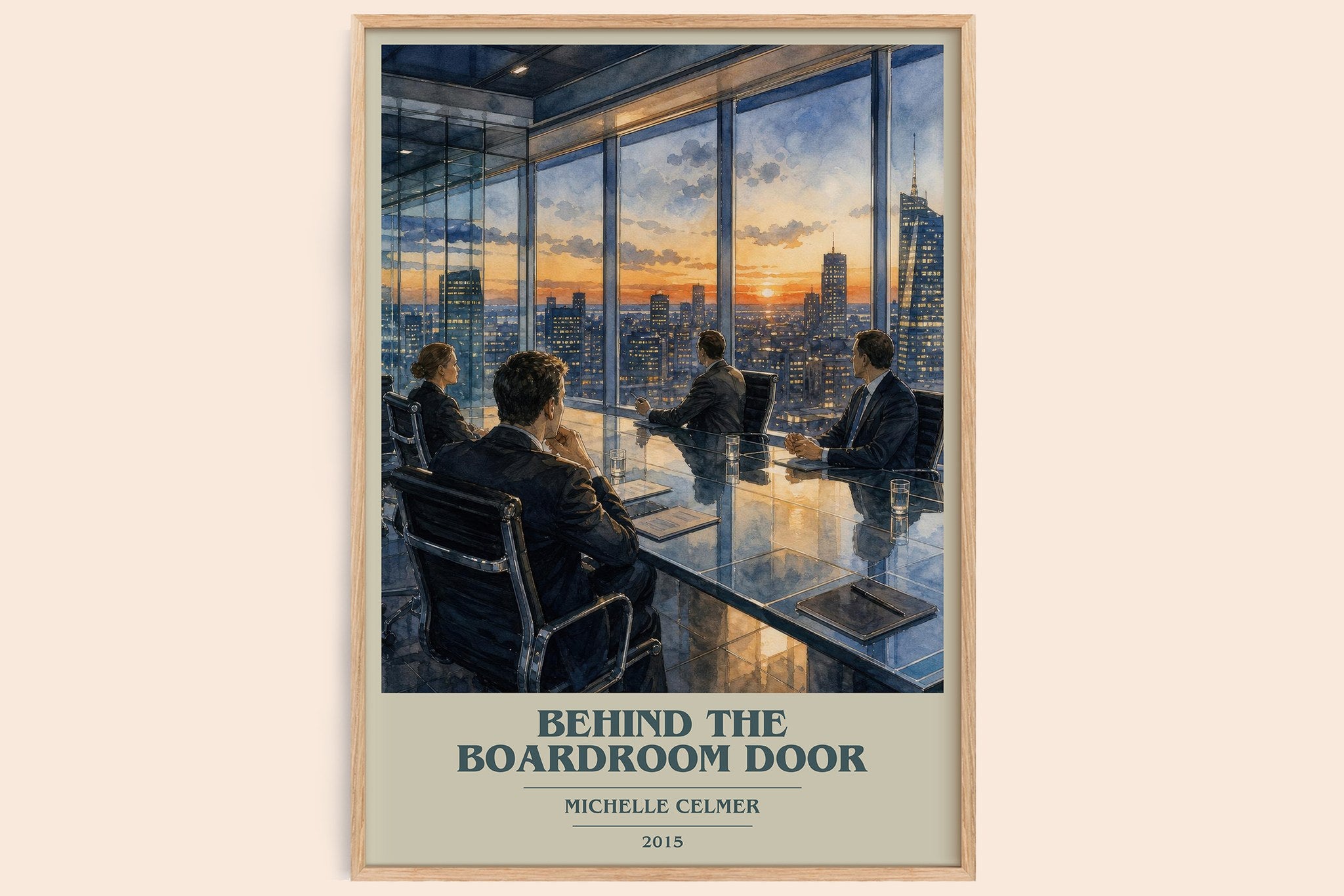 Behind the Boardroom Door Book Cover Poster by Michelle Celmer