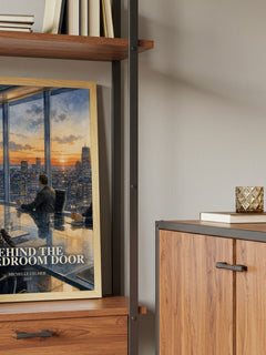 Behind the Boardroom Door book watercolour illustration paper finish options – matte satin gloss