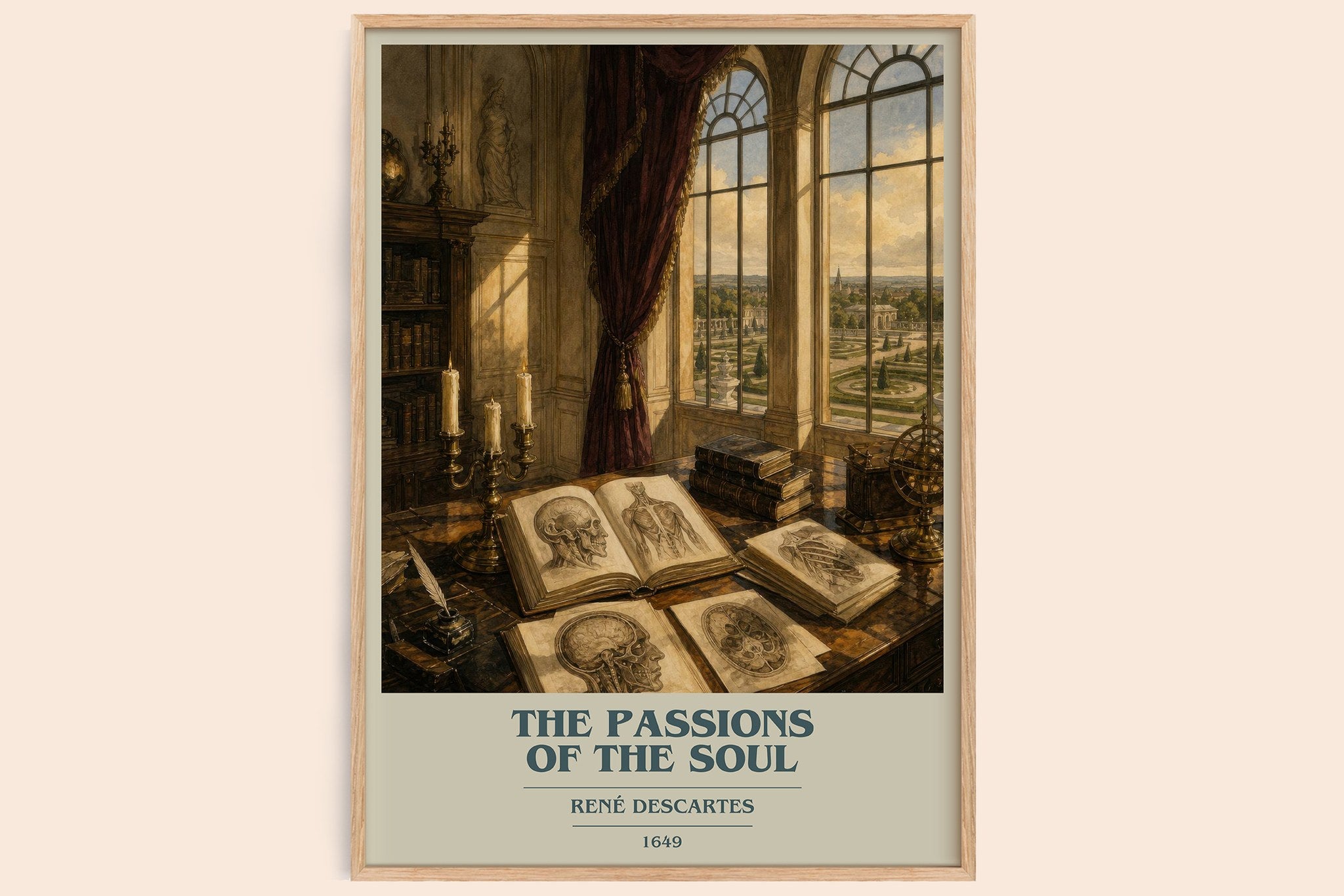The Passions of the Soul Book Cover Poster by René Descartes