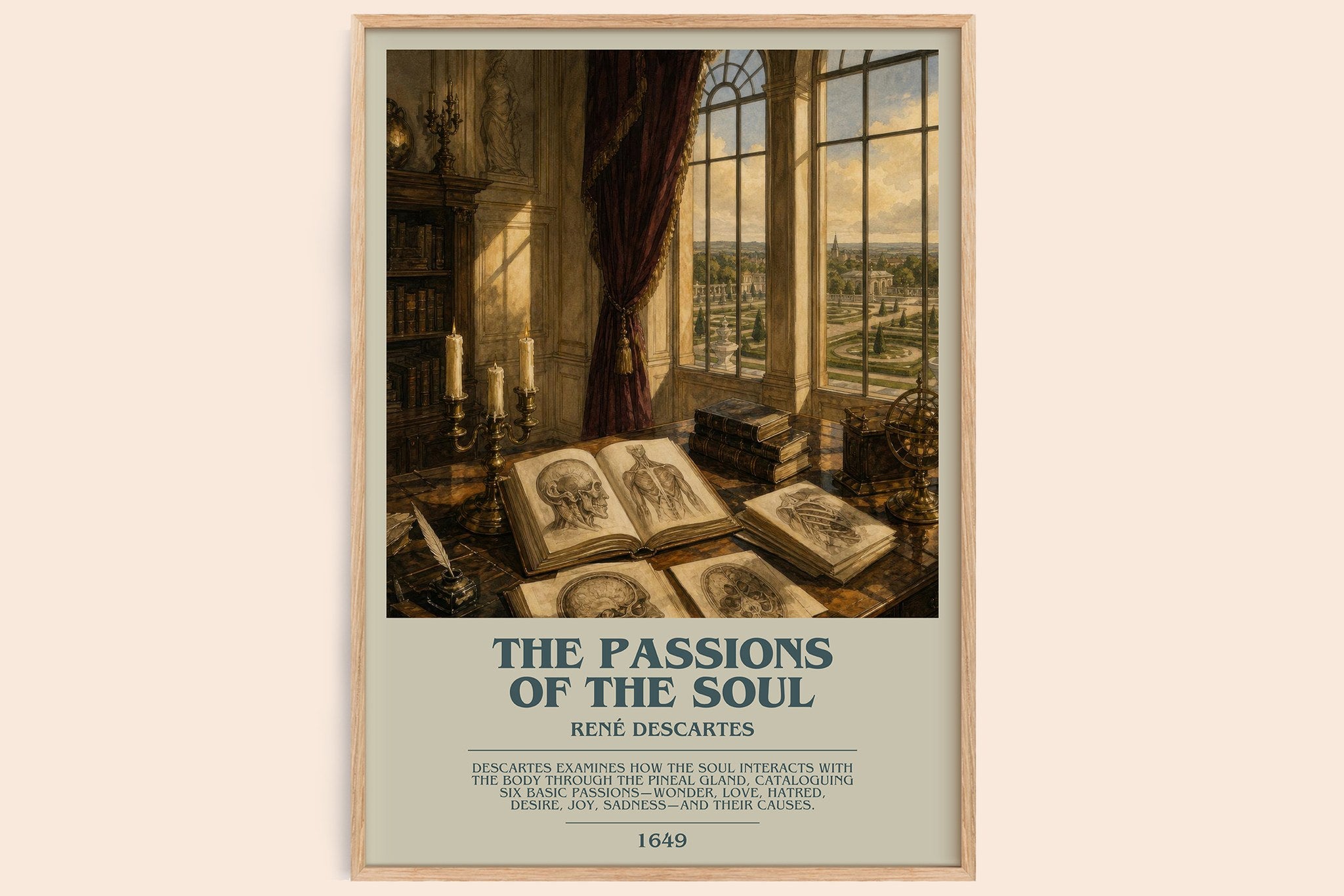 The Passions of the Soul Bookish Wall Art by René Descartes