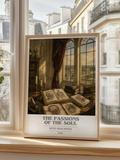 The Passions of the Soul book cover poster colour and style options – René Descartes book art