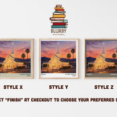 Found literary print in frame leaning in hallway – romance wall art