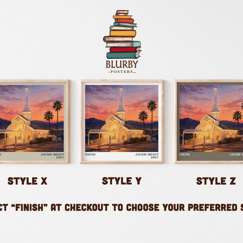 Found literary print in frame leaning in hallway – romance wall art