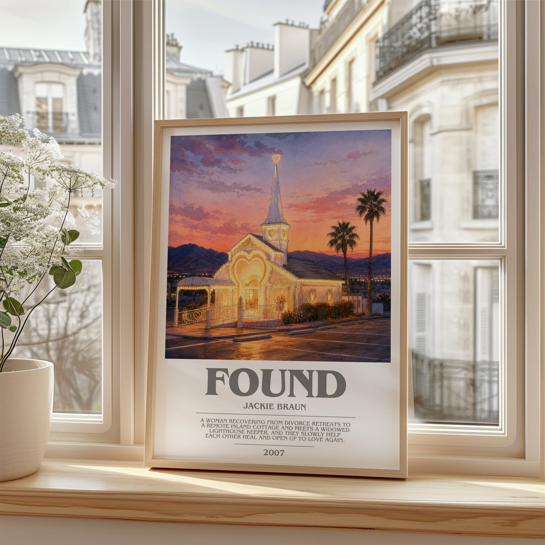 Found bookish poster colour and style options – Jackie Braun book art