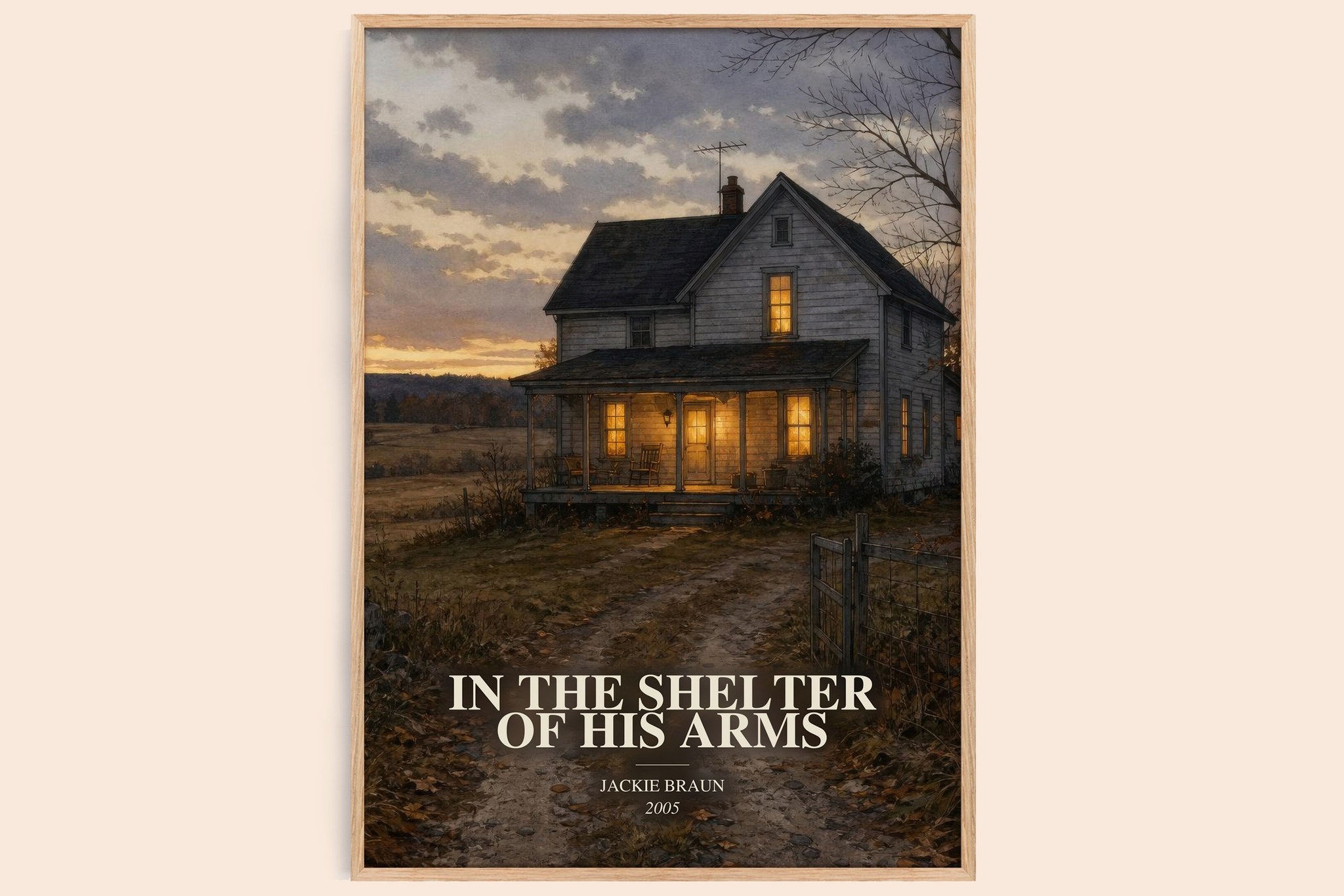 In The Shelter Of His Arms Book Watercolour Illustration by J. Braun