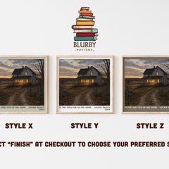 In The Shelter Of His Arms literary print in frame leaning in hallway – romance wall art