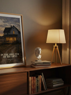 In The Shelter Of His Arms watercolour print on bookshelf – Jackie Braun fan gift
