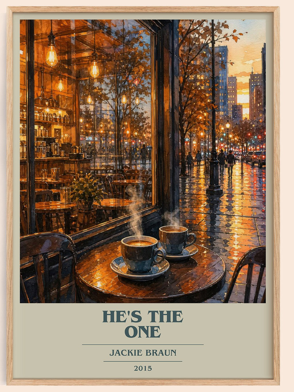 He's the One book cover book poster by Jackie Braun – framed literary art print