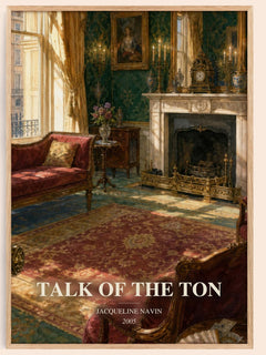 Talk of the Ton watercolour book poster by Jacqueline Navin – framed literary art print