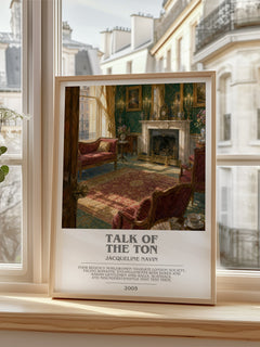 Talk of the Ton bookish poster colour and style options – Jacqueline Navin book art