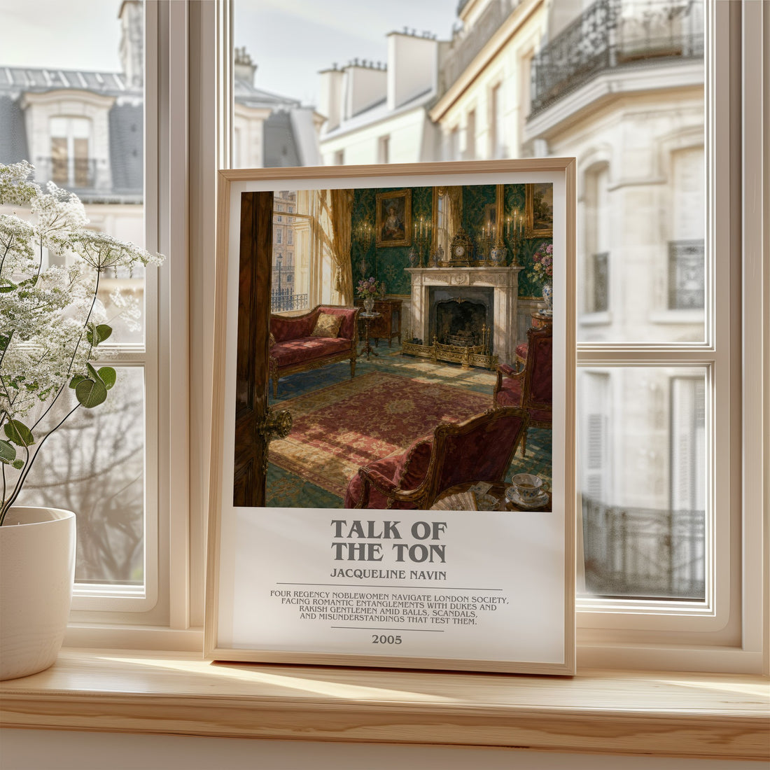 Talk of the Ton bookish poster colour and style options – Jacqueline Navin book art