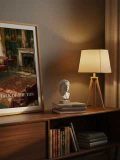 Talk of the Ton watercolour print on bookshelf – Jacqueline Navin fan gift