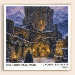 One Christmas Night literary book poster by Jacqueline Navin – framed literary art print