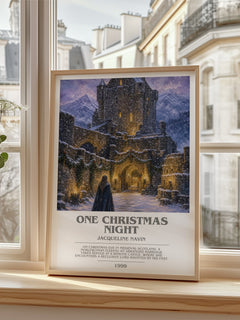One Christmas Night bookish poster colour and style options – Jacqueline Navin book art