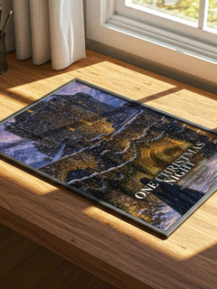 One Christmas Night watercolour book poster framed on wall – romance wall art