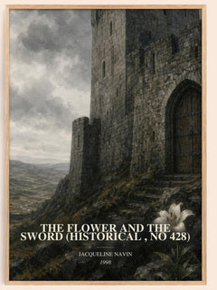The Flower and the Sword (Historical , No 428) watercolour book poster by Jacqueline Navin – framed literary art print