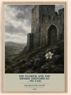 The Flower and the Sword (Historical , No 428) book cover book poster by Jacqueline Navin – framed literary art print