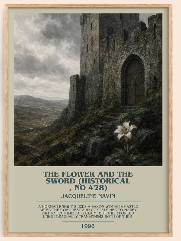The Flower and the Sword (Historical , No 428) bookish book poster by Jacqueline Navin – framed literary art print