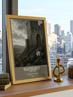 The Flower and the Sword (Historical , No 428) book cover print framed by window – literary home decor