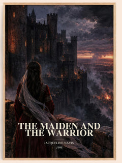The Maiden and the Warrior watercolour book poster by Jacqueline Navin – framed literary art print