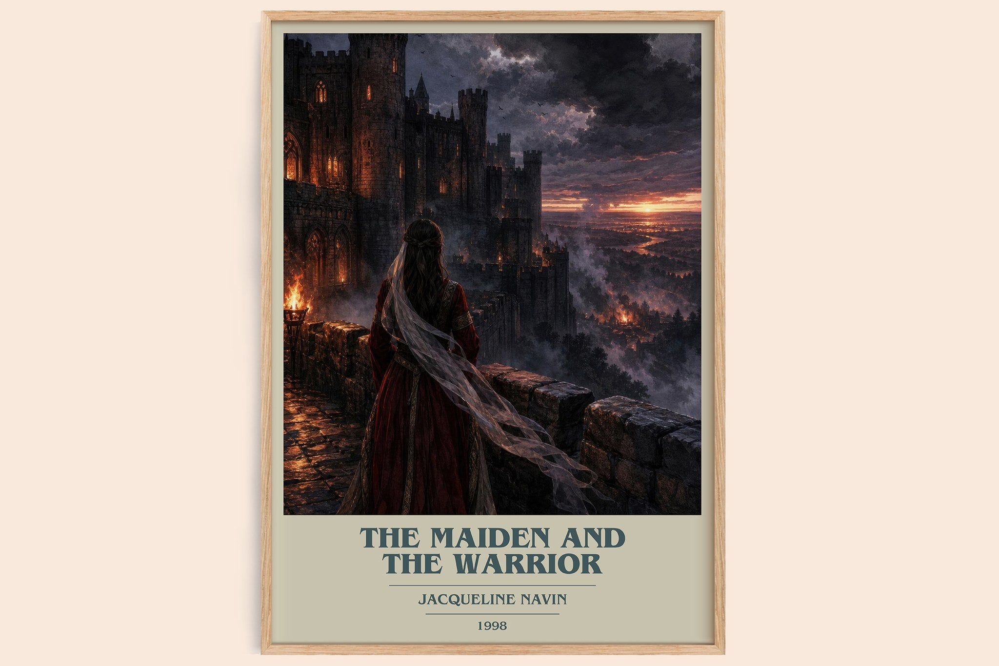 The Maiden and the Warrior Book Cover Poster by Jacqueline Navin