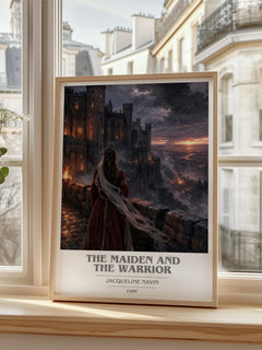The Maiden and the Warrior book cover poster colour and style options – Jacqueline Navin book art