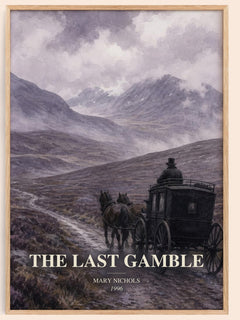 The Last Gamble watercolour book poster by Mary Nichols – framed literary art print