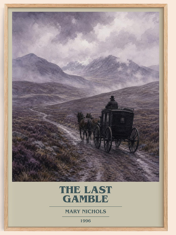 The Last Gamble book cover book poster by Mary Nichols – framed literary art print