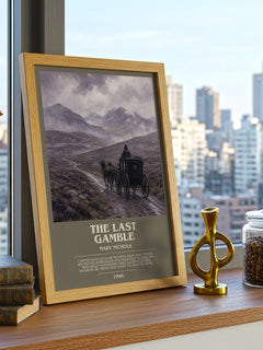 The Last Gamble bookish print framed by window – literary home decor