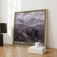 The Last Gamble Literary Art Print by Mary Nichols – large square framed print leaning against a wall