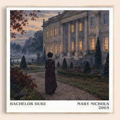 Bachelor Duke literary book poster by Mary Nichols – framed literary art print