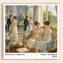 Regency Brides literary book poster by Mary Nichols – framed literary art print