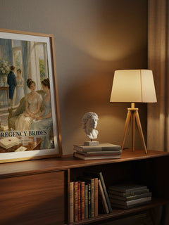 Regency Brides watercolour print on bookshelf – Mary Nichols fan gift
