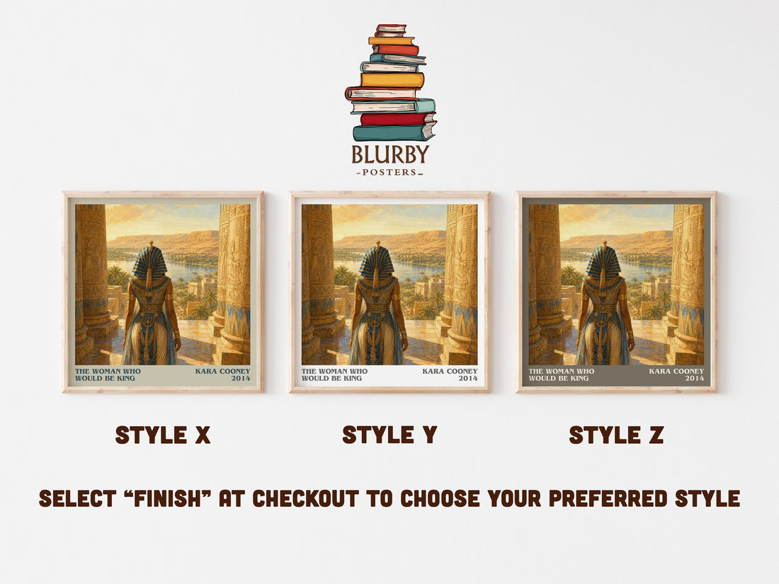 The Woman Who Would Be King literary print in frame leaning in hallway – non fiction wall art (mockup)